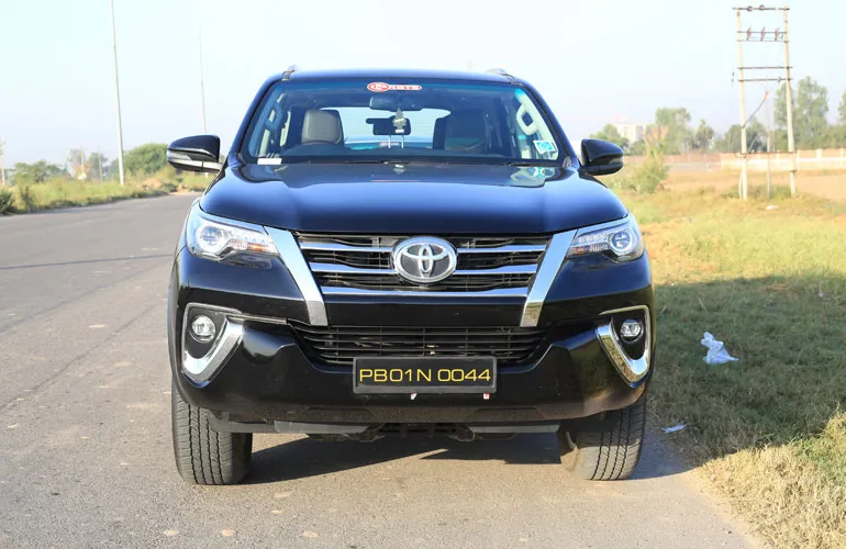 Toyota Fortuner 4×4 automated luxurious car on rent in Chandigarh for Self drive